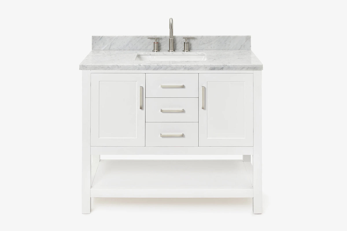 Ariel bayhill 42-43 in. rectangle sink vanity with (0.75 ,1.5)  countertop