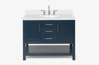 Ariel bayhill 42-43 in. oval sink vanity with (0.75,1.5) in countertop