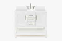 Ariel bayhill 42-43 in. oval sink vanity with (0.75,1.5) in countertop