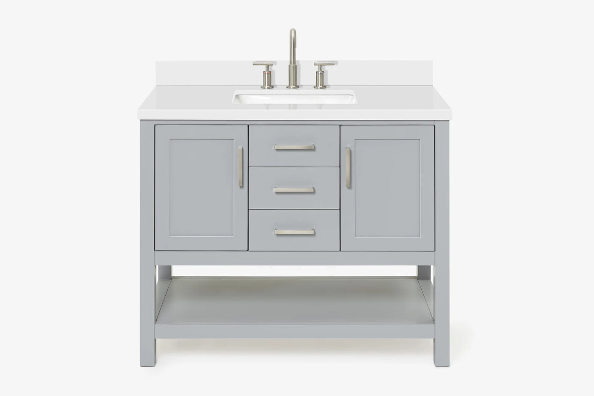 Ariel bayhill 42-43 in. rectangle sink vanity with (0.75 ,1.5)  countertop