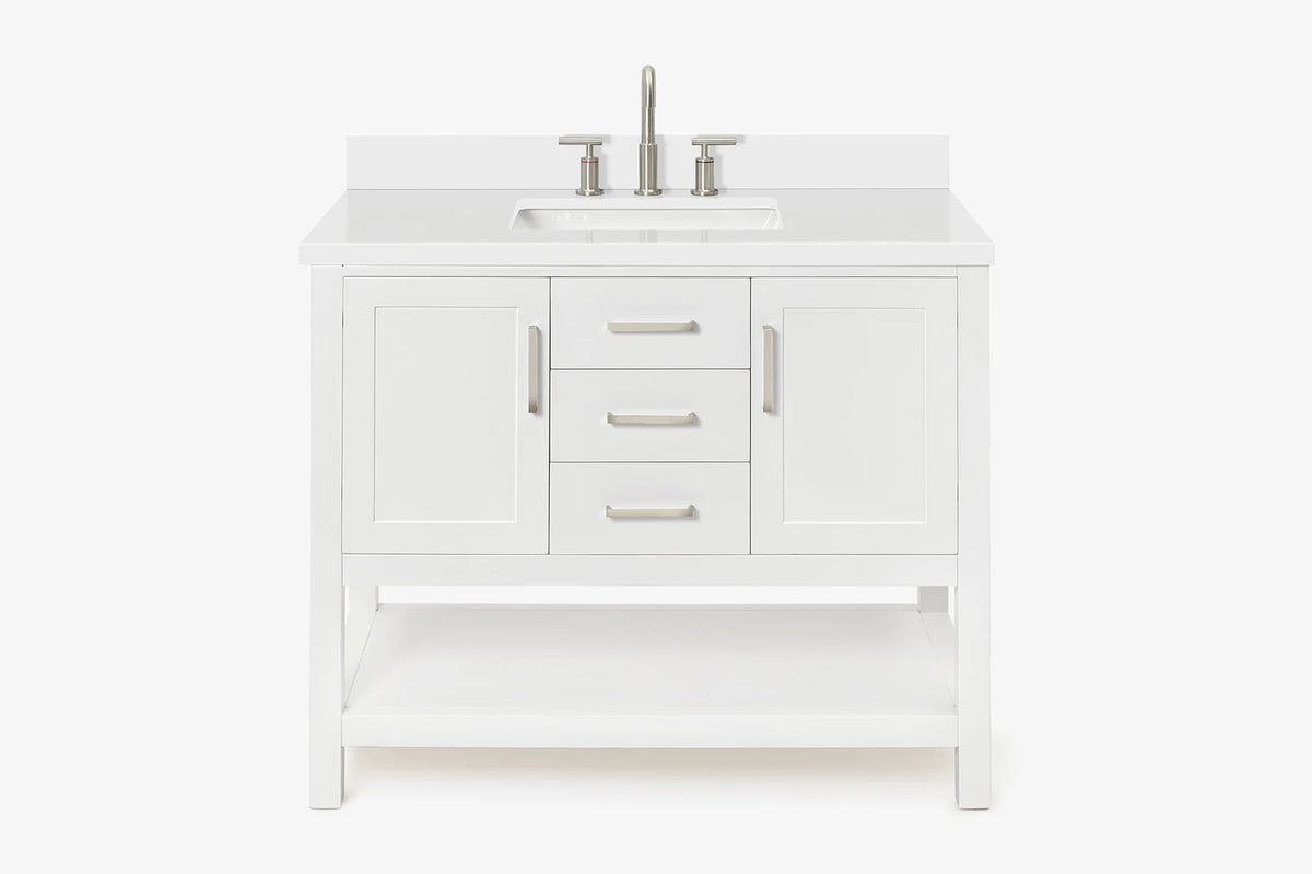 Ariel bayhill 42-43 in. rectangle sink vanity with (0.75 ,1.5)  countertop