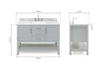 Ariel bayhill (48-49) in. rectangle sink vanity with 0.75 in. countertop
