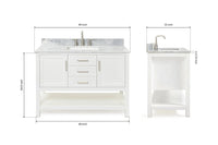 Ariel bayhill (48-49) in. rectangle sink vanity with 0.75 in. countertop