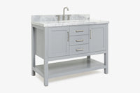 Ariel bayhill 48-49 in. oval sink vanity with (0.75,1.5) countertop