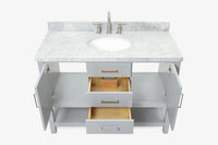 Ariel bayhill 48-49 in. oval sink vanity with (0.75,1.5) countertop