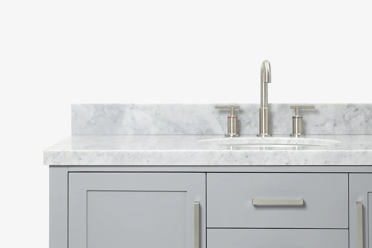 Ariel bayhill 48-49 in. oval sink vanity with (0.75,1.5) countertop