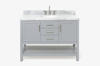 Ariel bayhill 48-49 in. oval sink vanity with (0.75,1.5) countertop