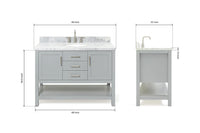 Ariel bayhill 48-49 in. oval sink vanity with (0.75,1.5) countertop