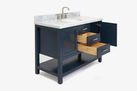Ariel bayhill 48-49 in. oval sink vanity with (0.75,1.5) countertop