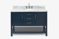 Ariel bayhill 48-49 in. oval sink vanity with (0.75,1.5) countertop