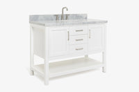 Ariel bayhill 48-49 in. oval sink vanity with (0.75,1.5) countertop