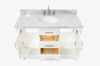 Ariel bayhill 48-49 in. oval sink vanity with (0.75,1.5) countertop