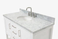Ariel bayhill 48-49 in. oval sink vanity with (0.75,1.5) countertop