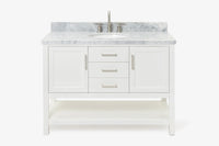 Ariel bayhill 48-49 in. oval sink vanity with (0.75,1.5) countertop