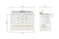 Ariel bayhill 48-49 in. oval sink vanity with (0.75,1.5) countertop