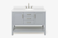 Ariel bayhill 48-49 in. oval sink vanity with (0.75,1.5) countertop