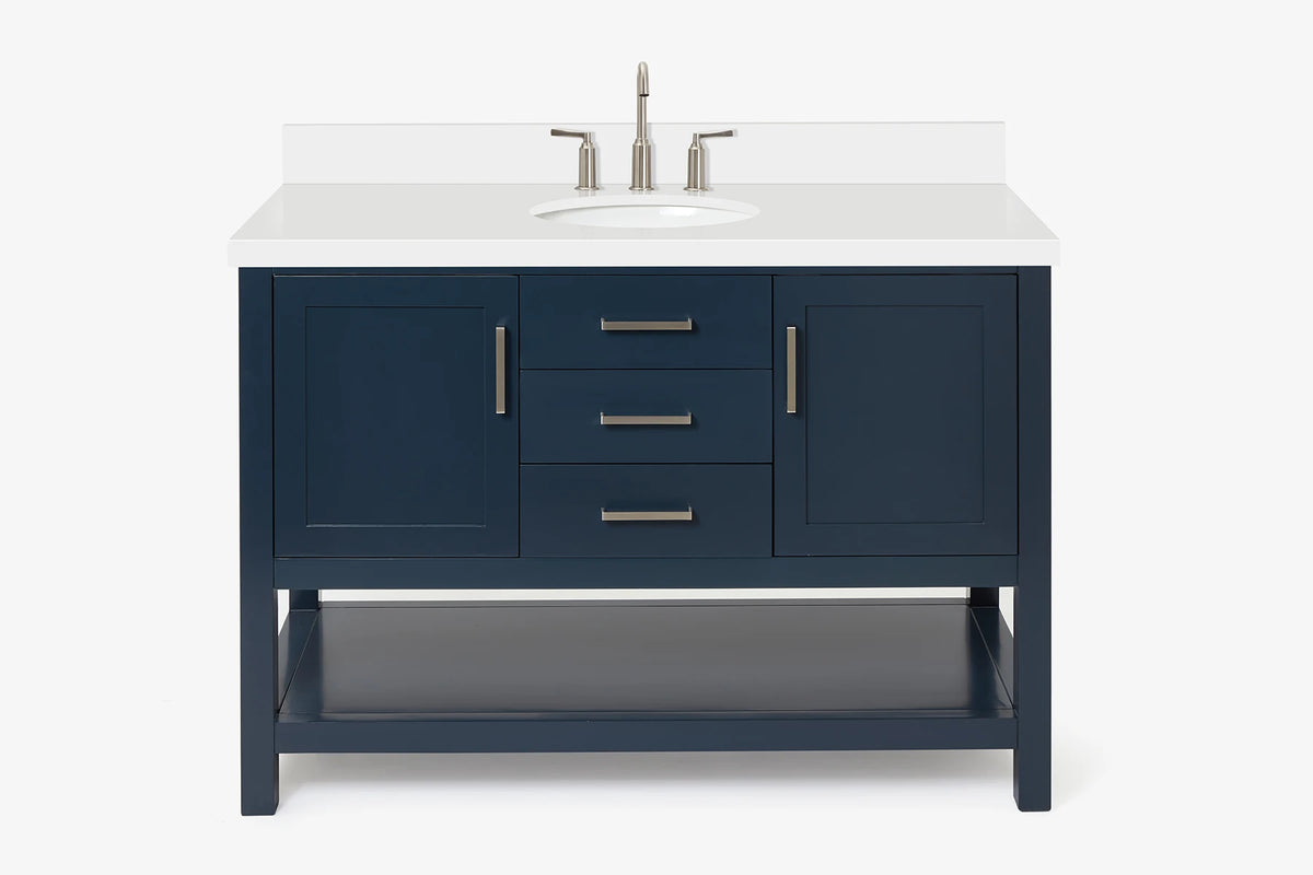 Ariel bayhill 48-49 in. oval sink vanity with (0.75,1.5) countertop