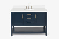 Ariel bayhill 48-49 in. oval sink vanity with (0.75,1.5) countertop