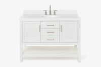 Ariel bayhill 48-49 in. oval sink vanity with (0.75,1.5) countertop