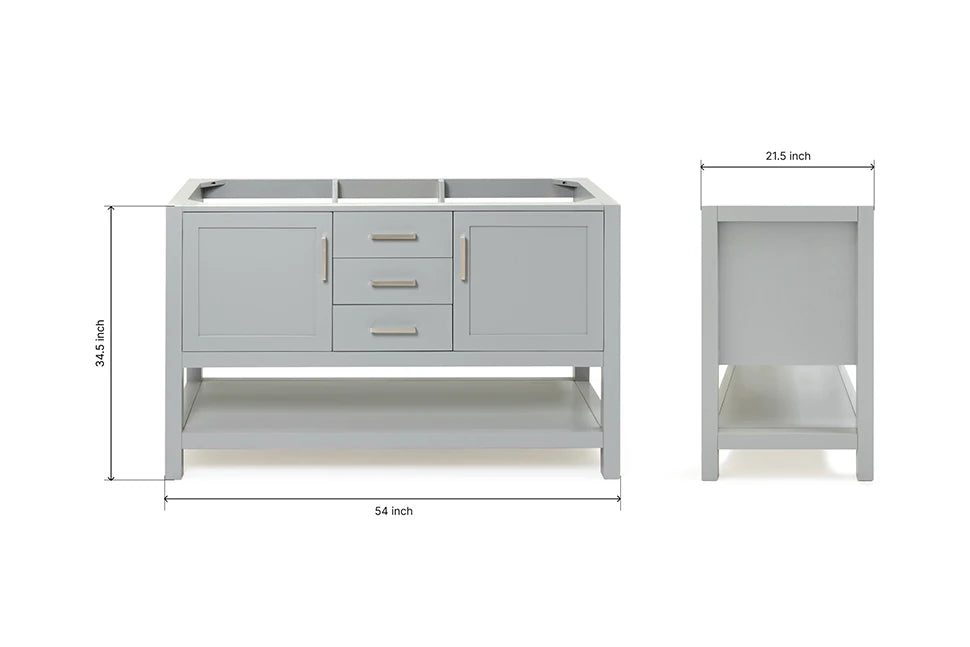 Ariel bayhill 54 in. single sink base cabinet