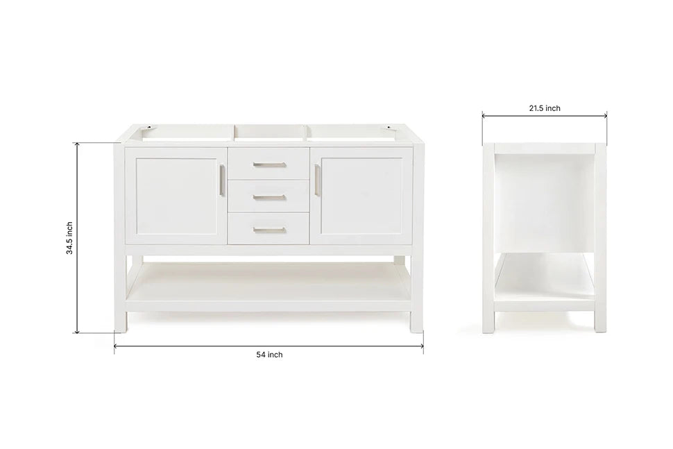 Ariel bayhill 54 in. single sink base cabinet