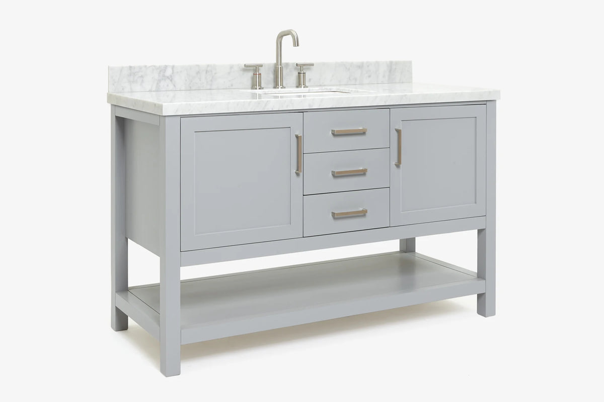 Ariel bayhill 54-55 in. rectangle sink vanity with (0.75,1.5)  countertop