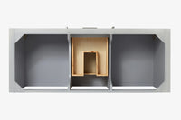 Ariel bayhill 54-55 in. rectangle sink vanity with (0.75,1.5)  countertop