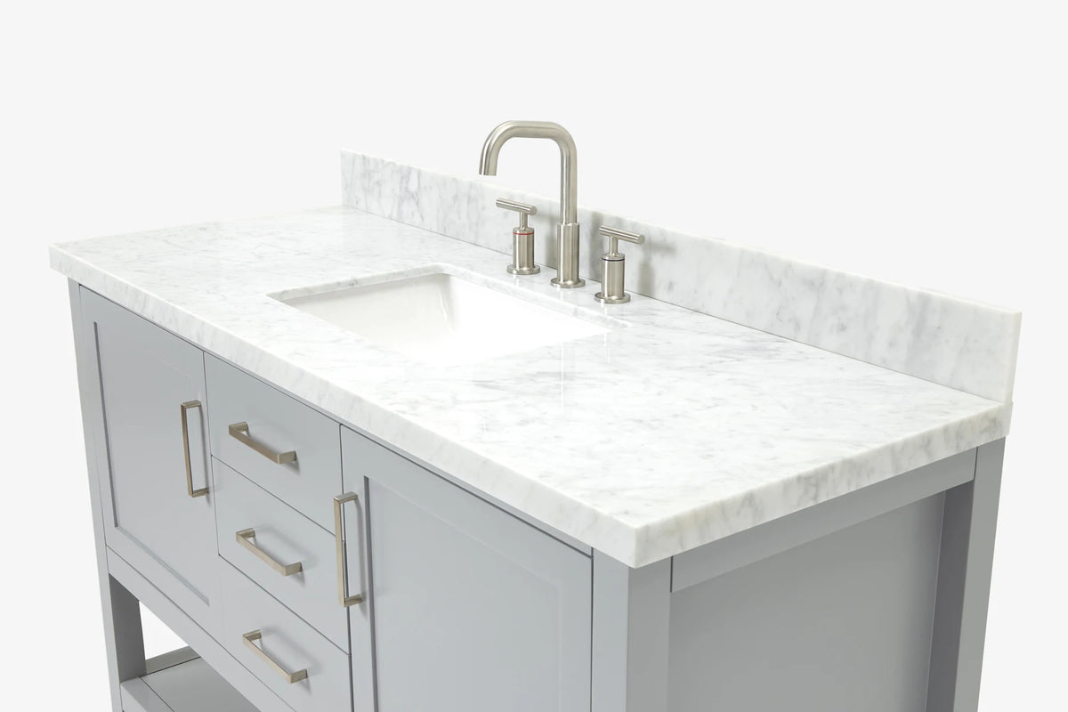Ariel bayhill 54-55 in. rectangle sink vanity with (0.75,1.5)  countertop