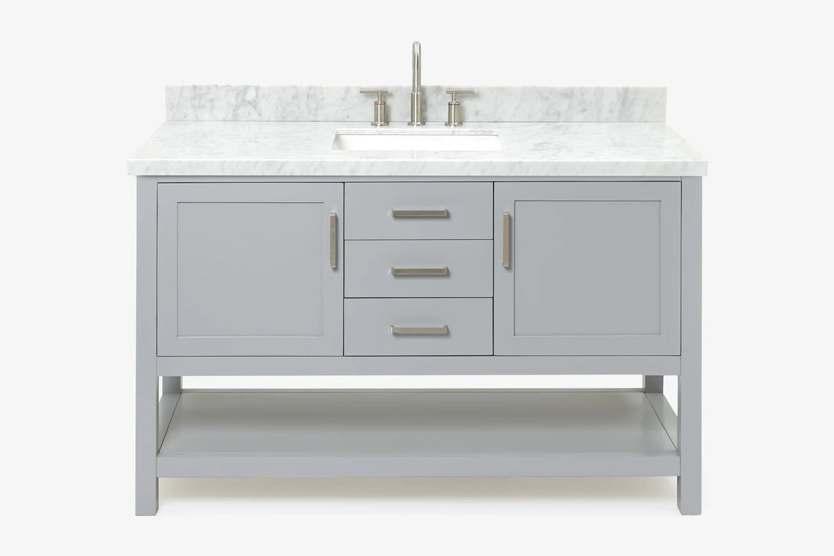 Ariel bayhill 54-55 in. rectangle sink vanity with (0.75,1.5)  countertop