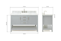 Ariel bayhill 54-55 in. rectangle sink vanity with (0.75,1.5)  countertop
