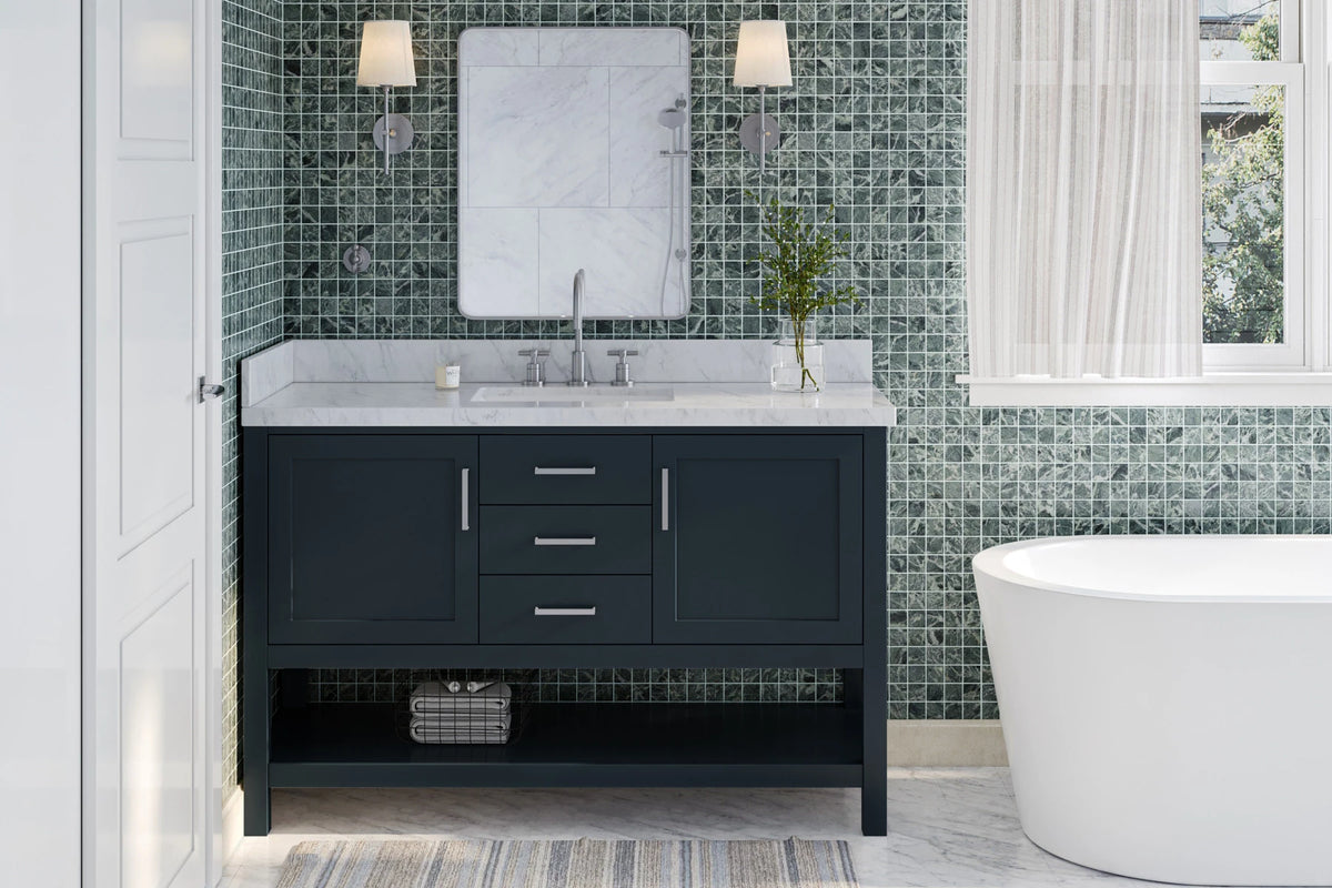 Ariel bayhill 54-55 in. rectangle sink vanity with (0.75,1.5)  countertop