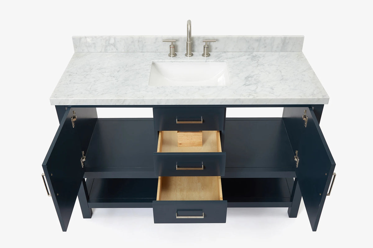 Ariel bayhill 54-55 in. rectangle sink vanity with (0.75,1.5)  countertop