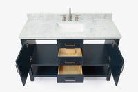 Ariel bayhill 54-55 in. rectangle sink vanity with (0.75,1.5)  countertop