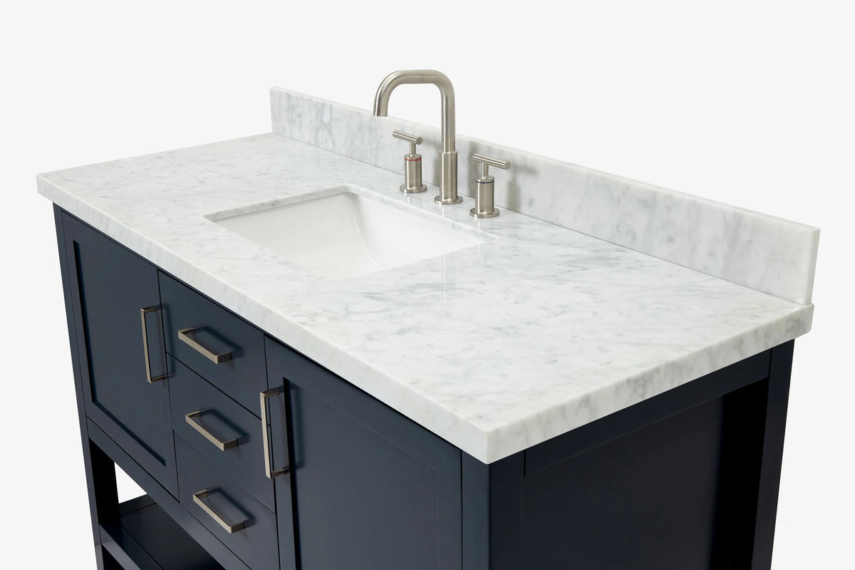Ariel bayhill 54-55 in. rectangle sink vanity with (0.75,1.5)  countertop