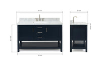 Ariel bayhill 54-55 in. rectangle sink vanity with (0.75,1.5)  countertop
