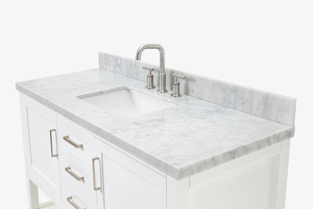 Ariel bayhill 54-55 in. rectangle sink vanity with (0.75,1.5)  countertop