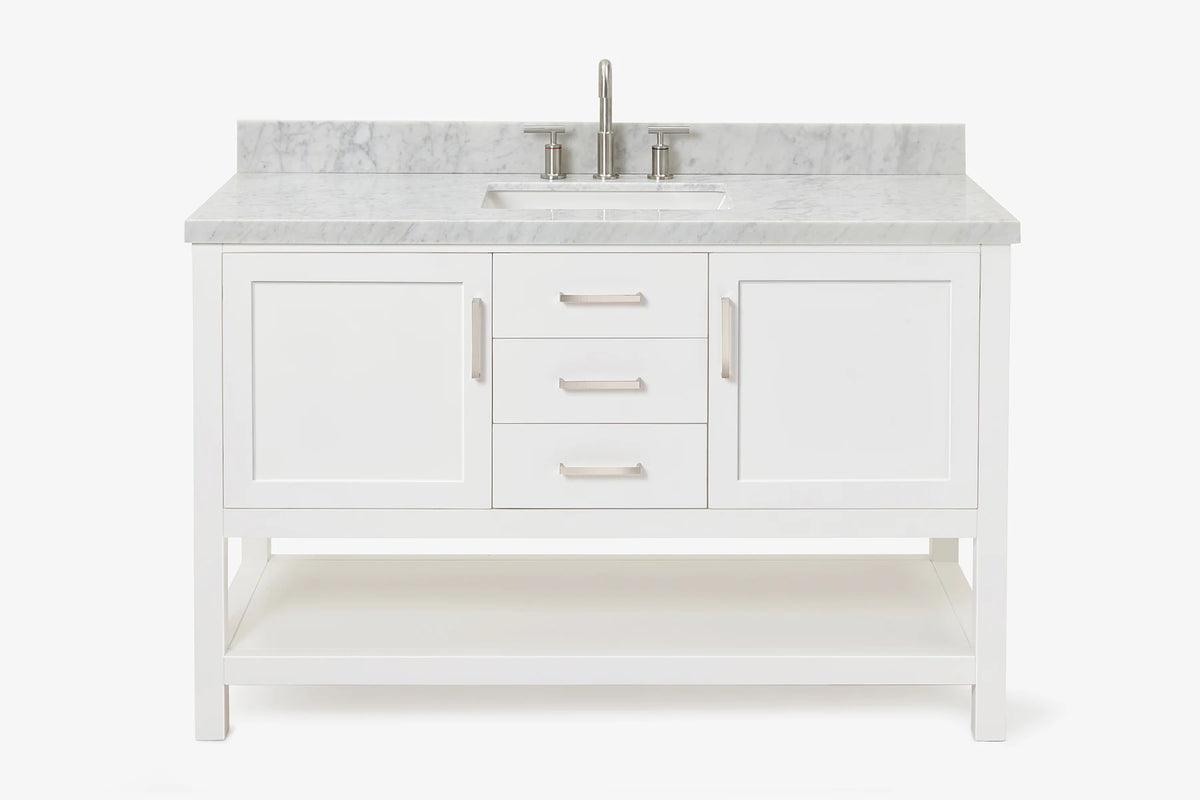 Ariel bayhill 54-55 in. rectangle sink vanity with (0.75,1.5)  countertop