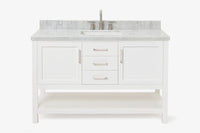 Ariel bayhill 54-55 in. rectangle sink vanity with (0.75,1.5)  countertop