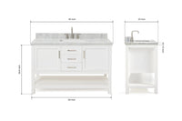 Ariel bayhill 54-55 in. rectangle sink vanity with (0.75,1.5)  countertop