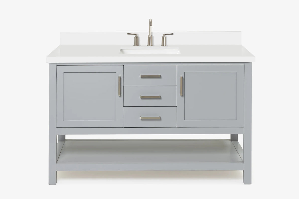 Ariel bayhill 54-55 in. rectangle sink vanity with (0.75,1.5)  countertop