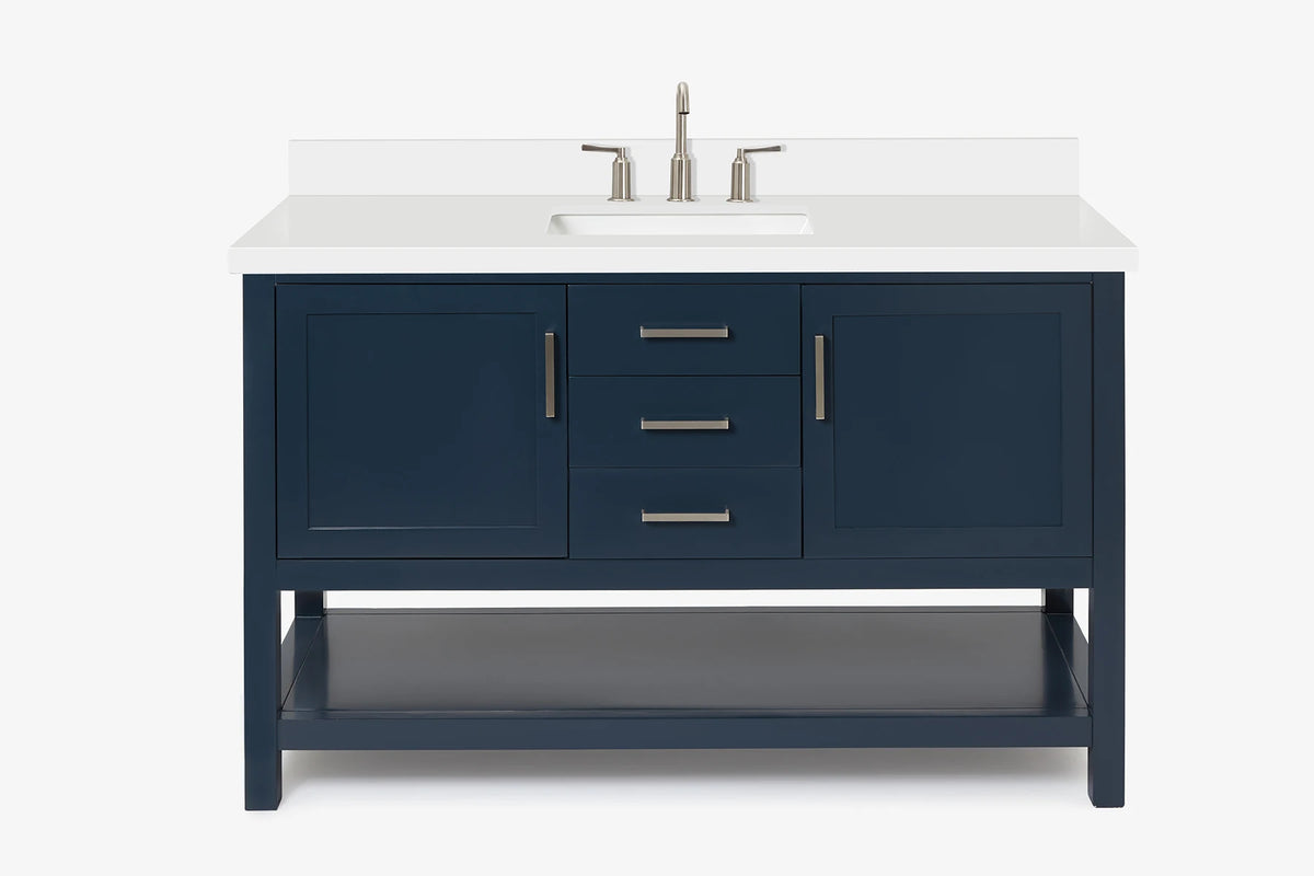 Ariel bayhill 54-55 in. rectangle sink vanity with (0.75,1.5)  countertop