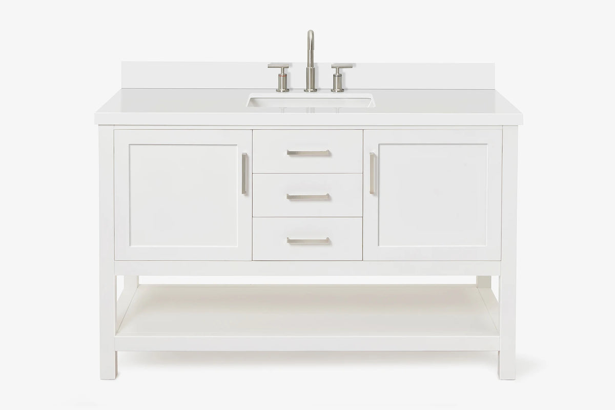 Ariel bayhill 54-55 in. rectangle sink vanity with (0.75,1.5)  countertop