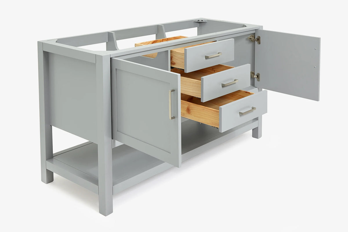 Ariel bayhill 60 in. double sink base cabinet