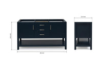 Ariel bayhill 60 in. double sink base cabinet