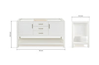 Ariel bayhill 60 in. double sink base cabinet