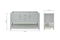 Ariel bayhill 60 in. single sink base cabinet
