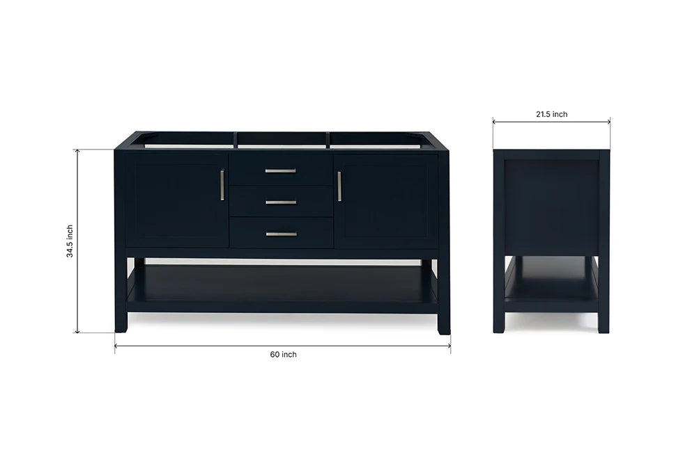 Ariel bayhill 60 in. single sink base cabinet