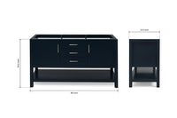 Ariel bayhill 60 in. single sink base cabinet