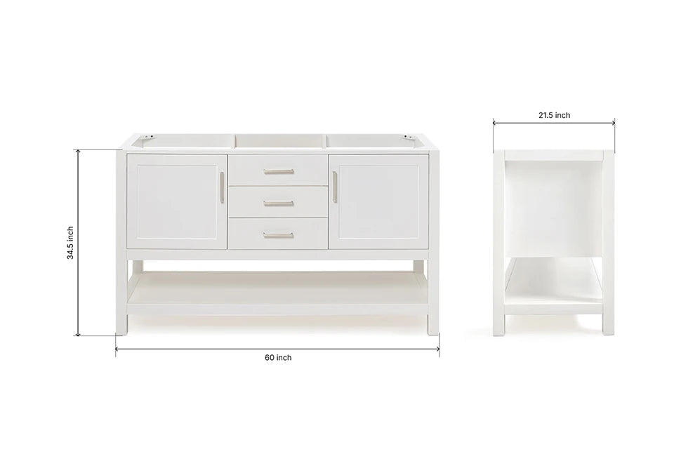 Ariel bayhill 60 in. single sink base cabinet