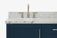 Ariel bayhill 60-61 in. double oval sink vanity with (0.75,1.5)  countertop